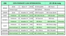 Horaris 19 i 20 de Maig de 2018